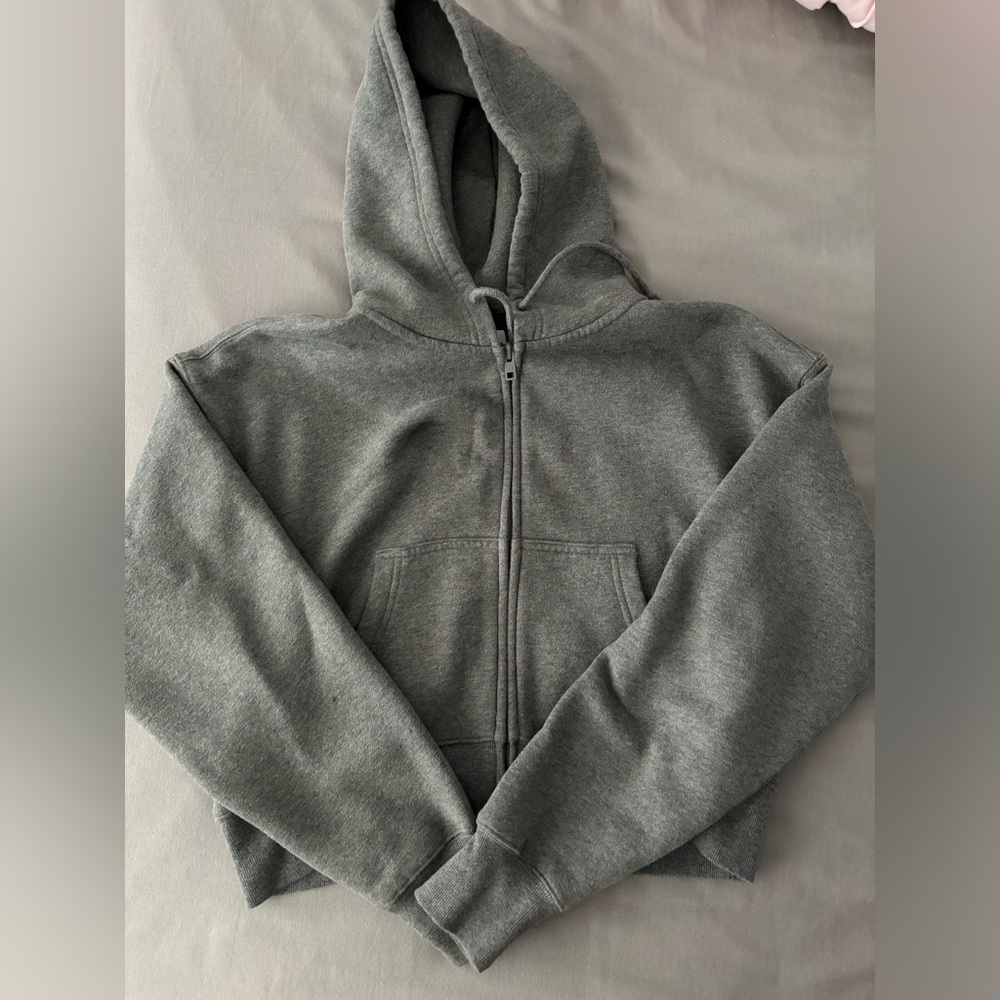 TNA Cozy Fleece Hoodie in Heather Gray